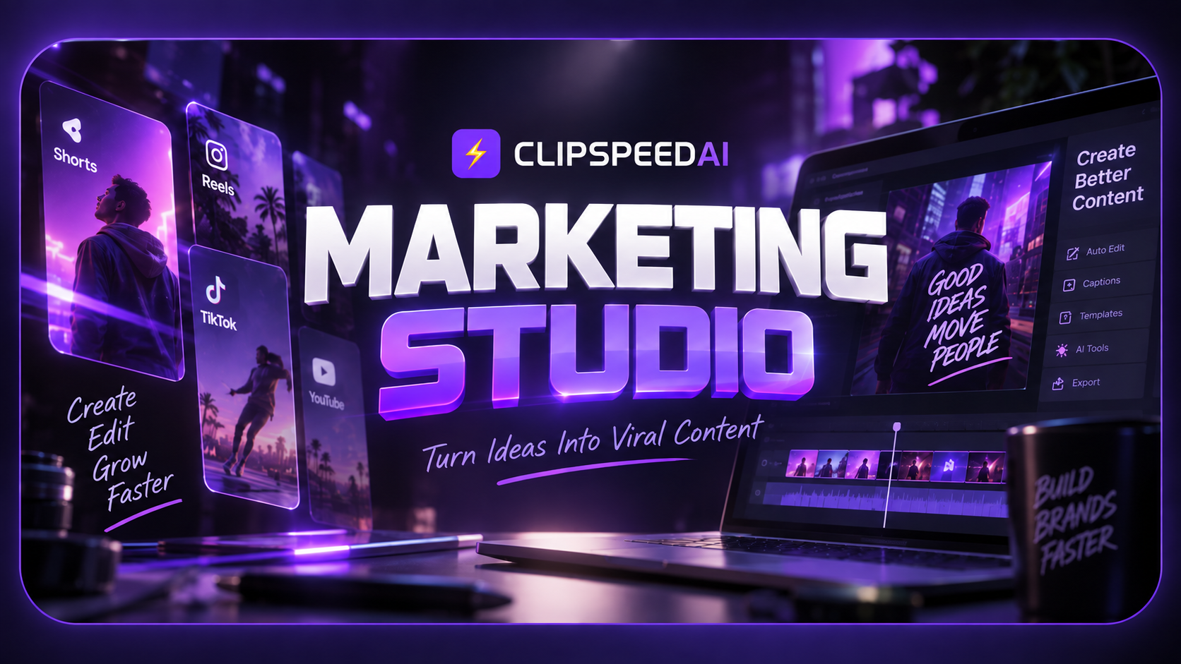 ClipSpeedAI Marketing Studio artwork