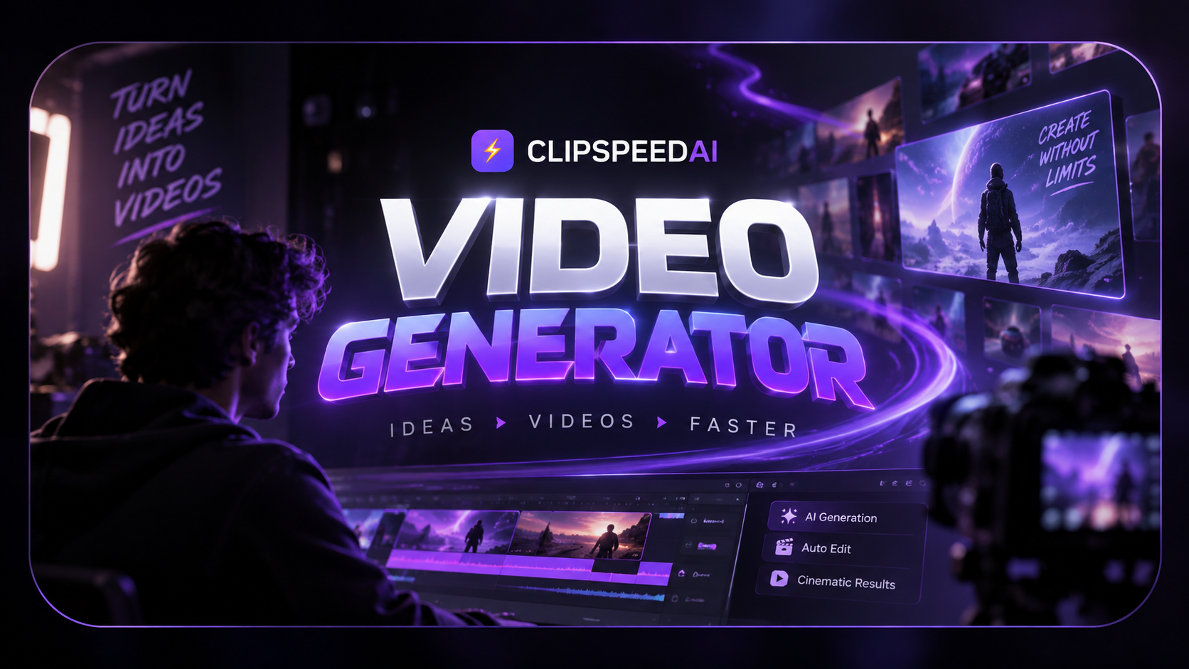 ClipSpeedAI AI Video Generator artwork