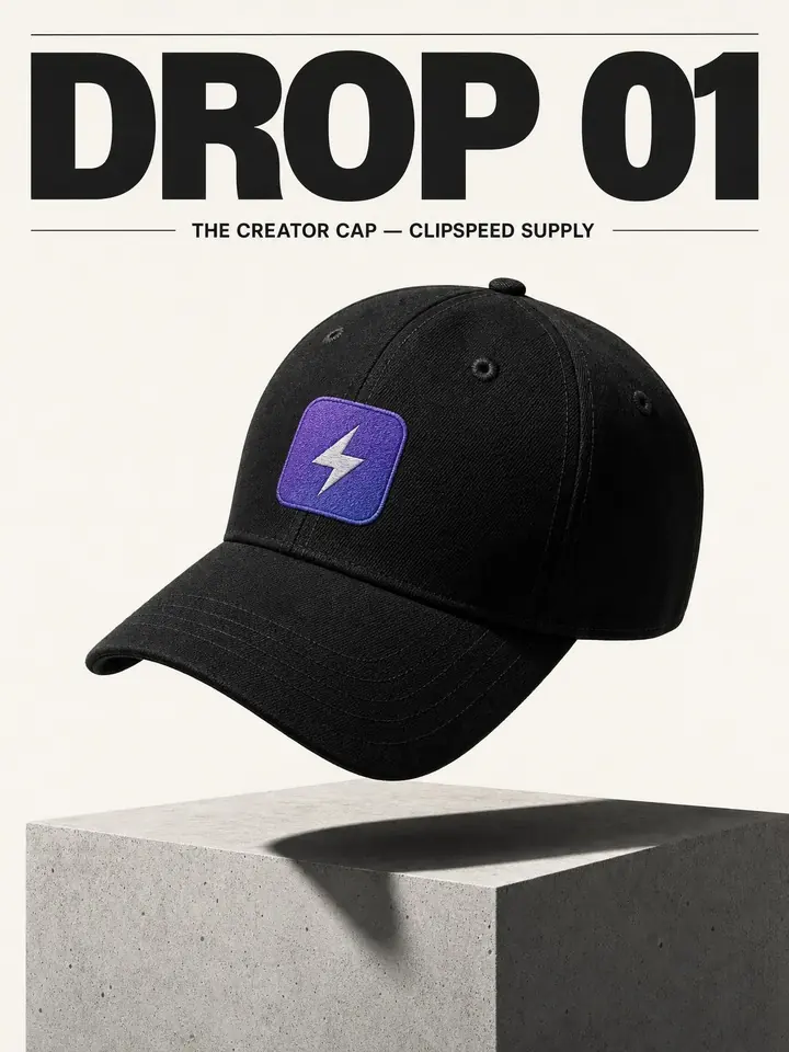 Cap drop ad poster made with GPT Image 2
