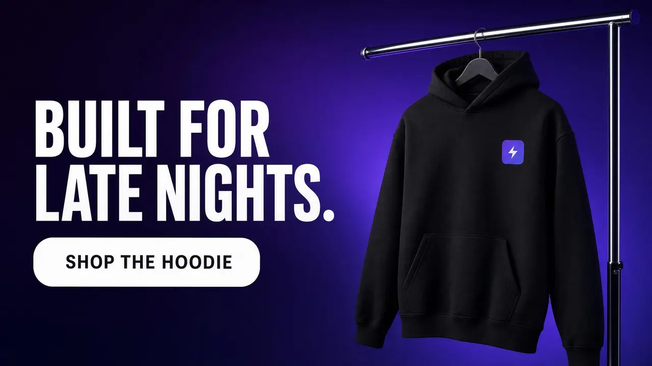 Hoodie launch banner