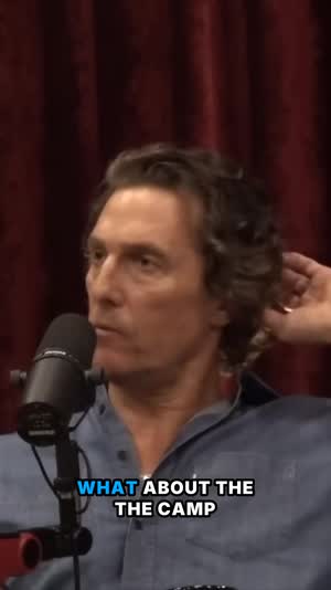 Matthew McConaughey speaking, captioned vertical clip