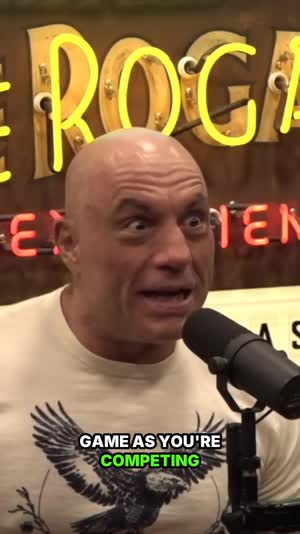Joe Rogan reacting, captioned vertical clip