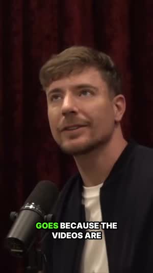 MrBeast talking, captioned vertical clip