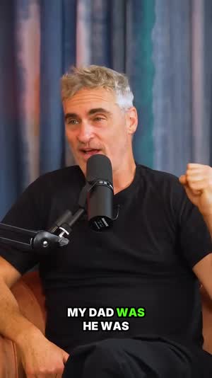 Joaquin Phoenix mid-sentence, captioned vertical clip